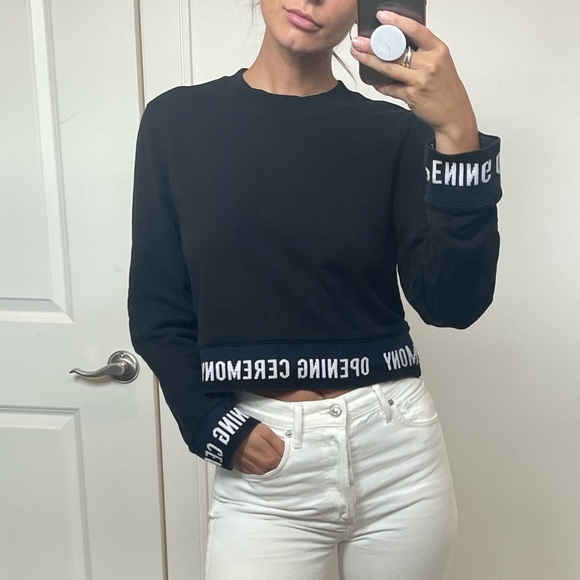 Opening Ceremony Logo Cropped Sweatshirt - Picture 5 of 11